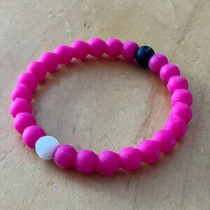 Lokai Bracelet Dark Pink Breast Cancer Awareness Silicone Bead Size Medium NWOT
